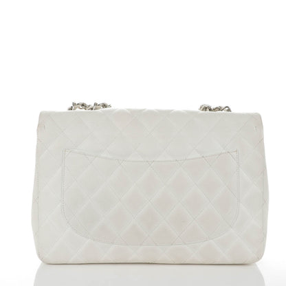 Chanel Caviar Quilted Jumbo Single Flap White 4 of 8