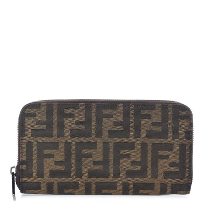 Fendi Zucca Zip Around Wallet Tobacco 1 of 7