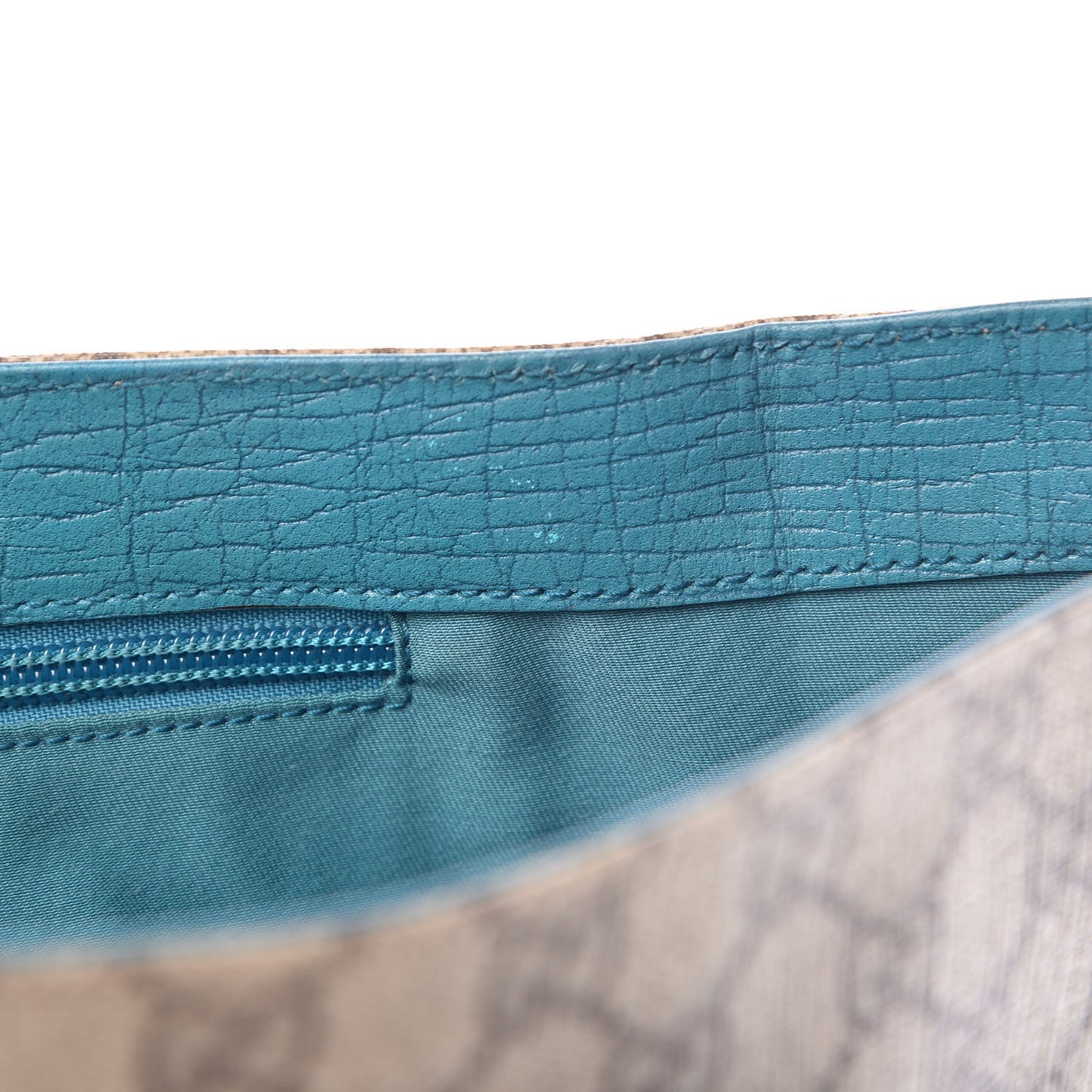 GG Plus Monogram Small Vertical Tote Turquoise