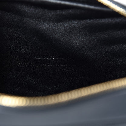 Saint Laurent Grain De Poudre Matelasse Monogram Mini Lou Camera Bag Dark Smog 9 of 10