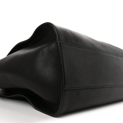 The Row Polished Saddle Calfskin Marlo 17 Tote Bag Black 8 of 9