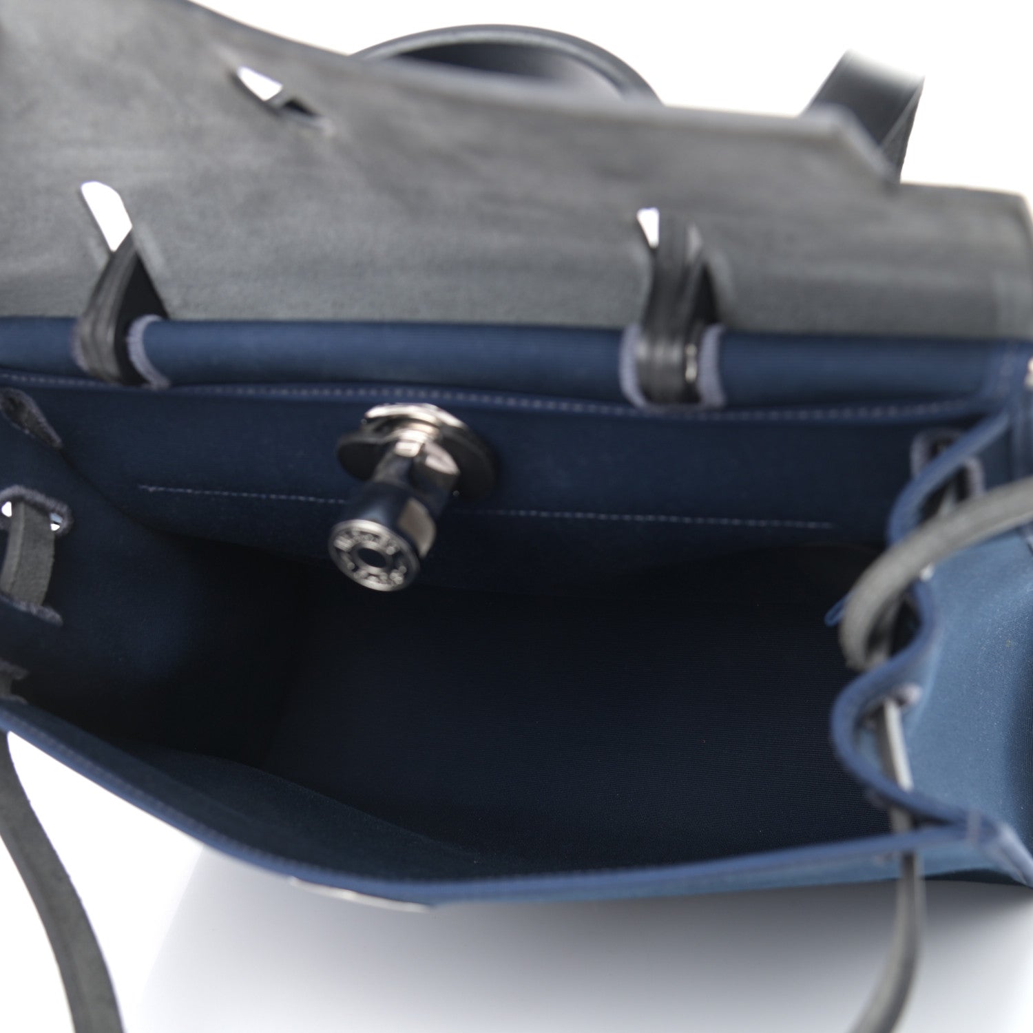 Hermes Toile Vache Hunter Herbag Zip Retourne 31 PM Black Bleu Indigo 5 of 12