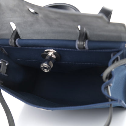 Hermes Toile Vache Hunter Herbag Zip Retourne 31 PM Black Bleu Indigo 5 of 12