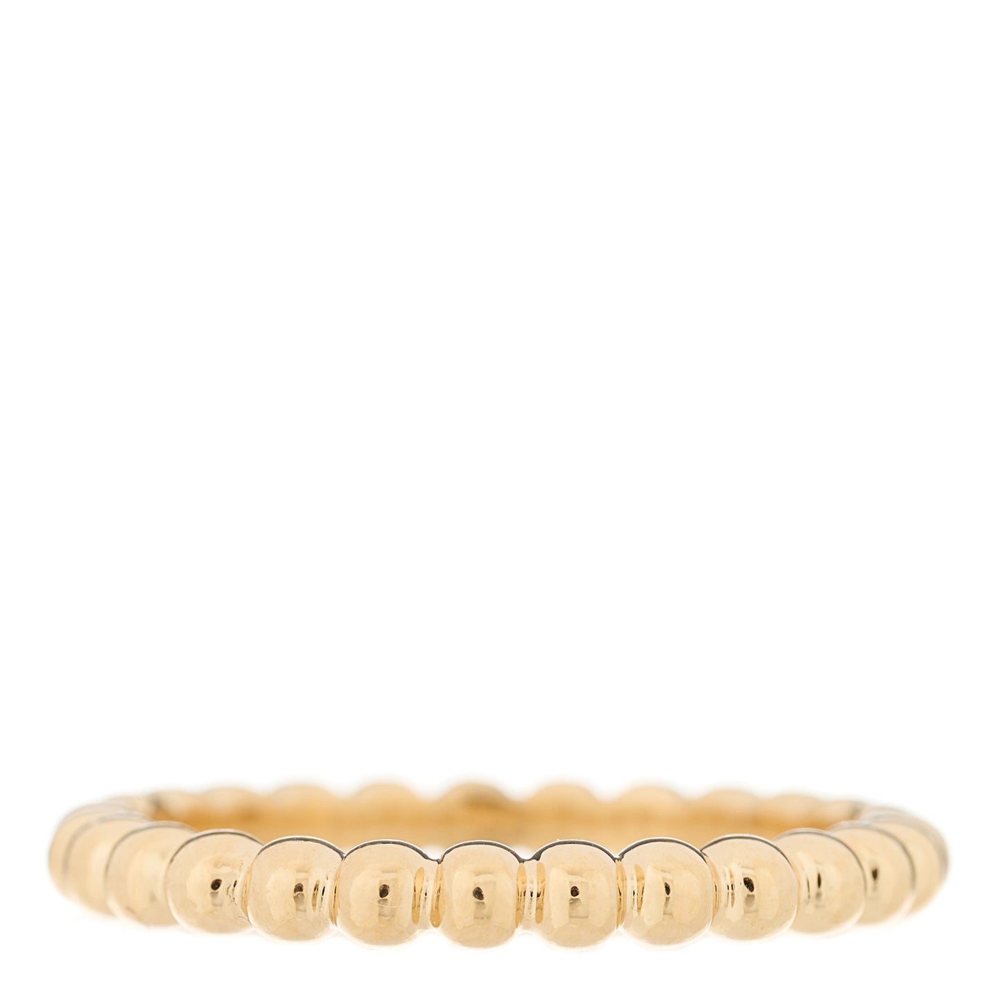 18K Yellow Gold Medium Perlee Ring 58 8.25