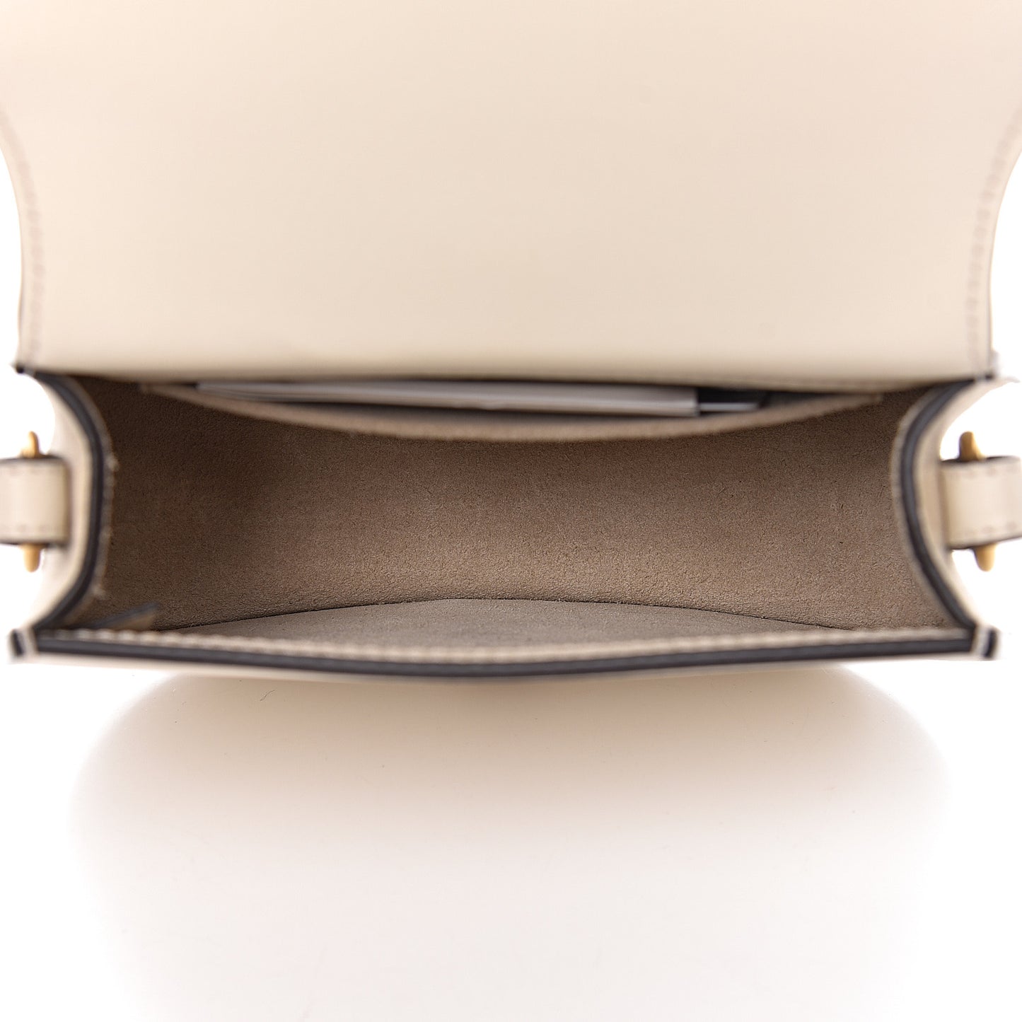 Calfskin Suede Small Nile Bracelet Bag Off White