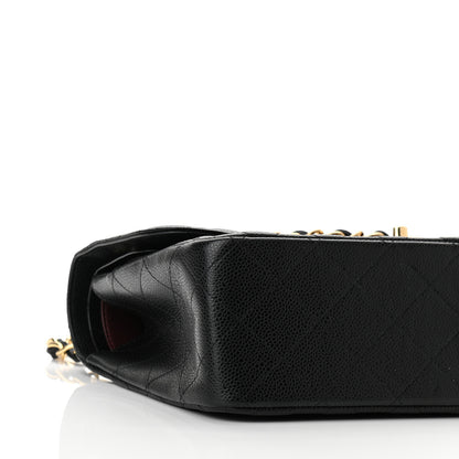 Chanel Caviar Quilted Jumbo Double Flap Black 9 of 10