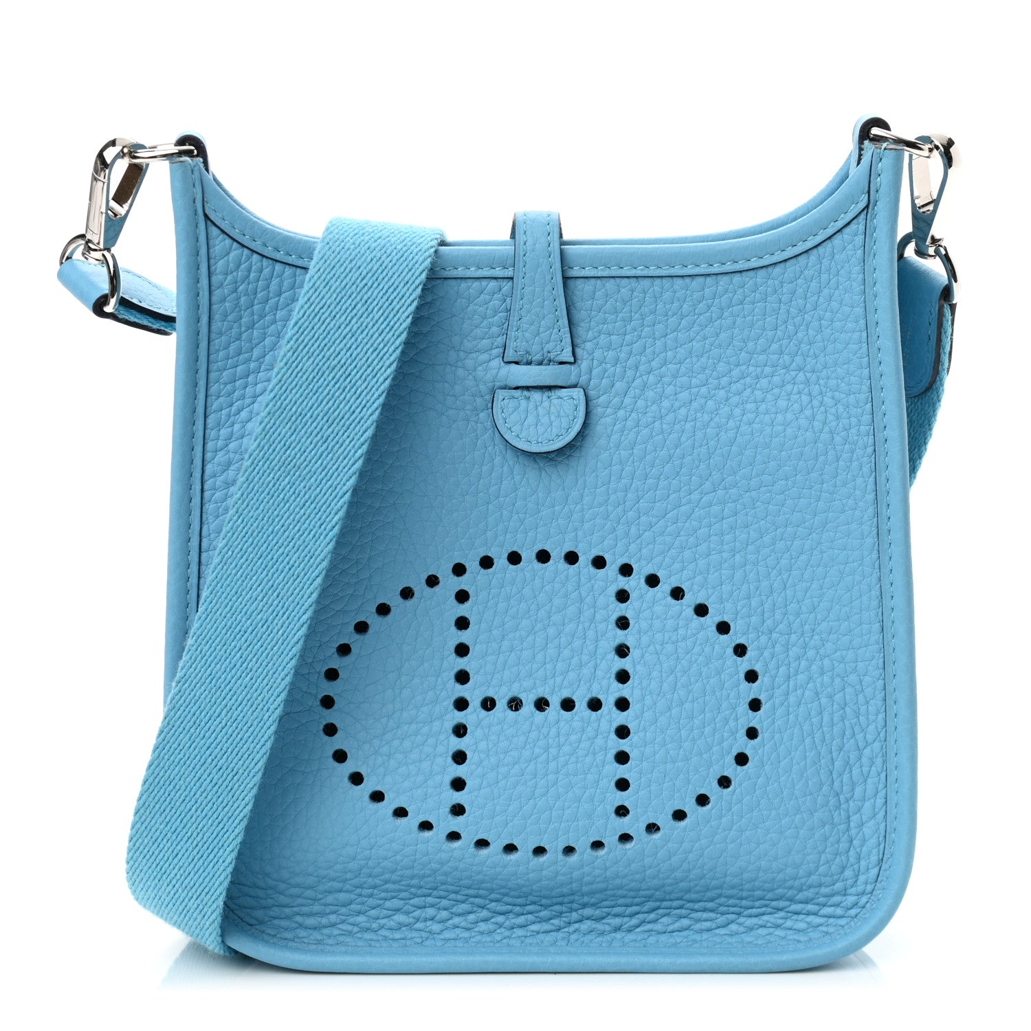 Hermes Taurillon Clemence Evelyne TPM Bleu Du Nord 1 of 10