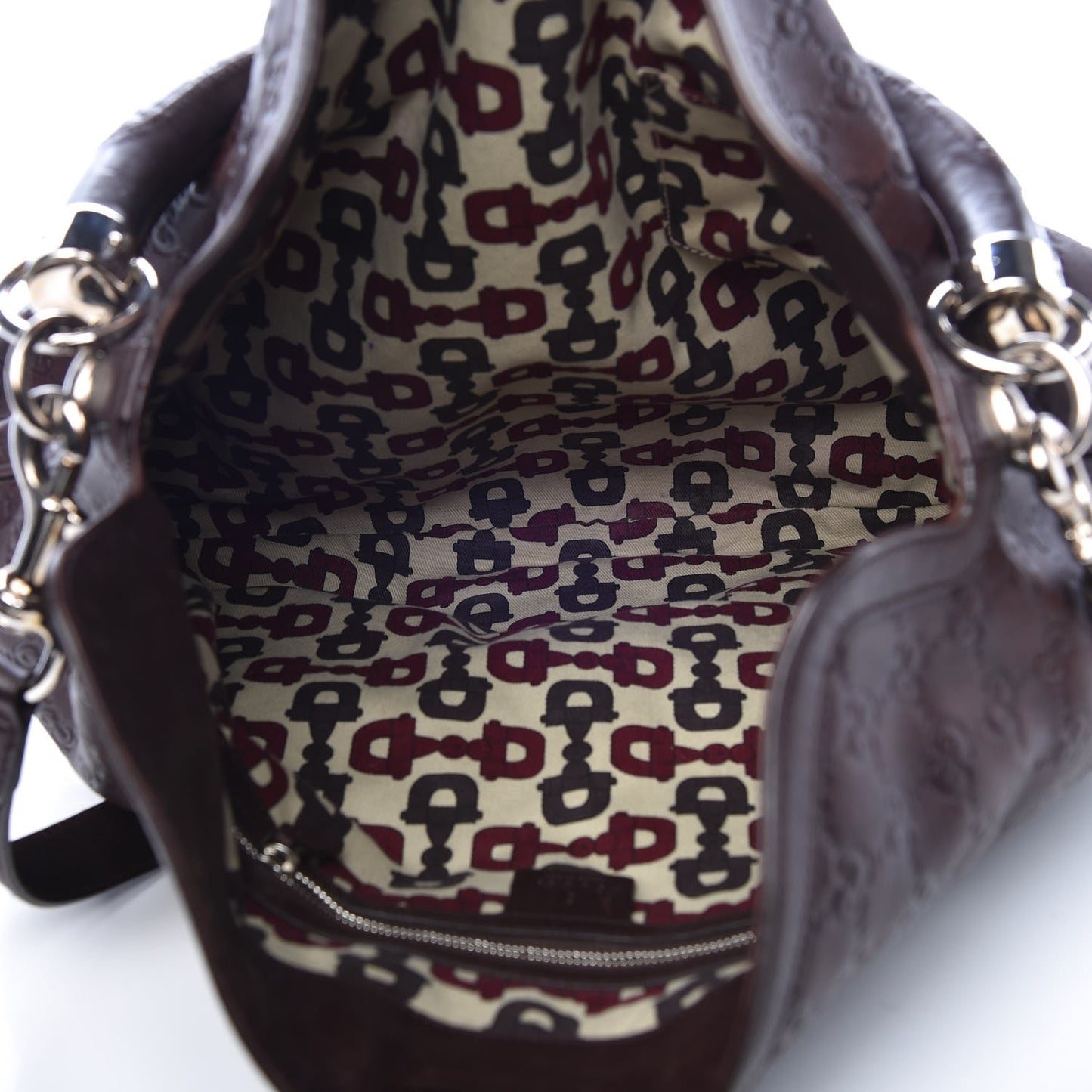 Guccissima Large Indy Top Handle Hobo Dark Brown