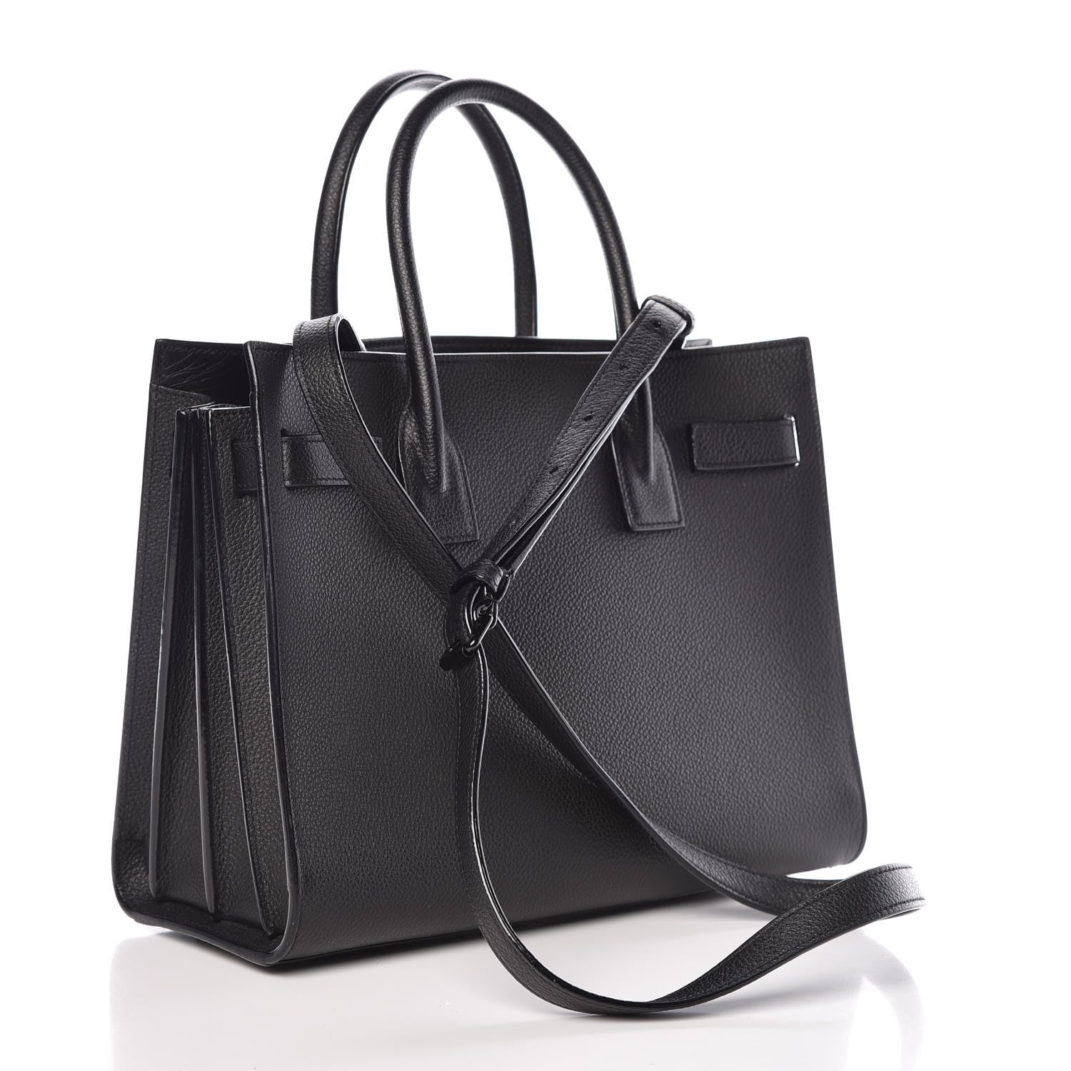 Saint Laurent Grained Calfskin Baby Sac De Jour Black 3 of 10
