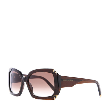 Louis Vuitton Hortensia Cat Eye Sunglasses Z0366W Brown Glitter 1 of 8