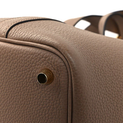 Hermes Taurillon Maurice Picotin Lock 18 PM Beige De Weimar 8 of 10