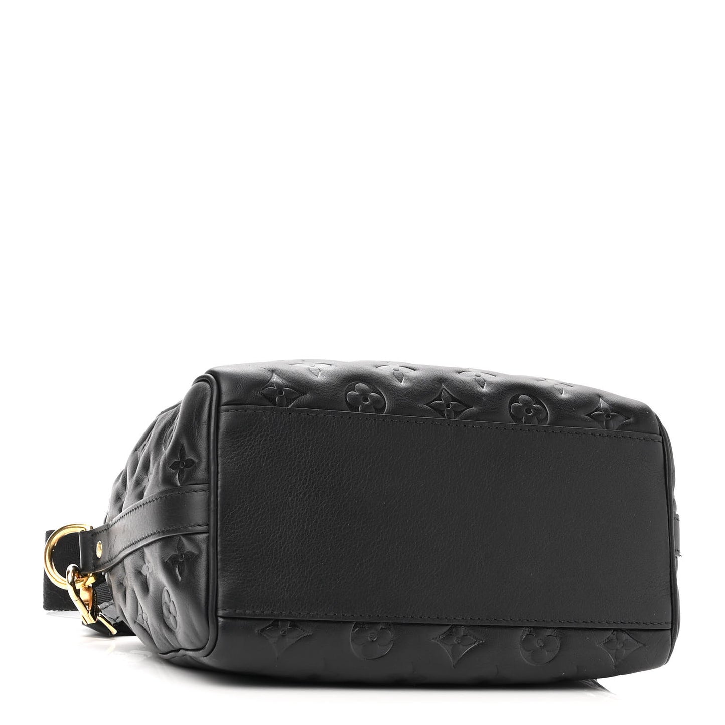 Lambskin Embossed Monogram Speedy 22 Bandouliere Black