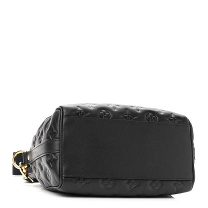 Louis Vuitton Lambskin Embossed Monogram Speedy 22 Bandouliere Black 3 of 9
