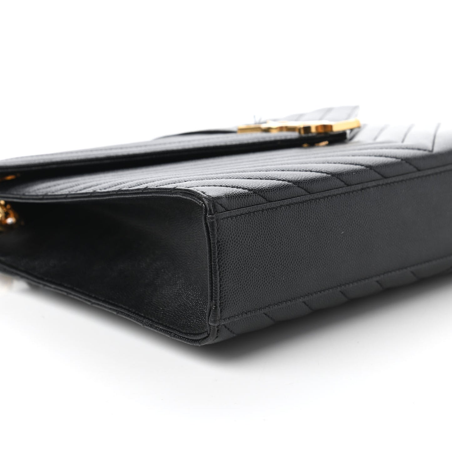 Grain De Poudre Matelasse Chevron Large Monogram Satchel Black