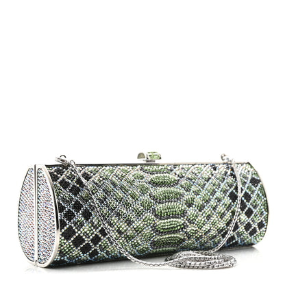 Judith Leiber Swarovski Crystal Scales Minaudiere Clutch Blue Multicolor 4 of 12