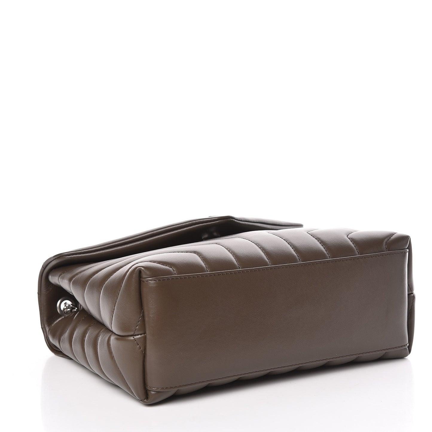 Calfskin Y Quilted Monogram Small Loulou Chain Satchel Faggio