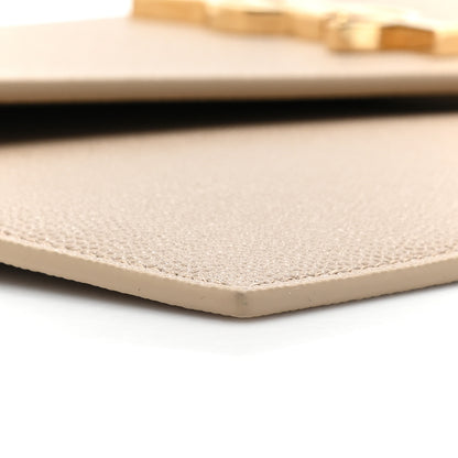 Saint Laurent Grain De Poudre Uptown Pouch Dark Beige 9 of 9