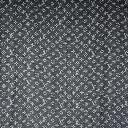 Louis Vuitton Wool Silk Monogram Denim Shawl Black 1 of 8