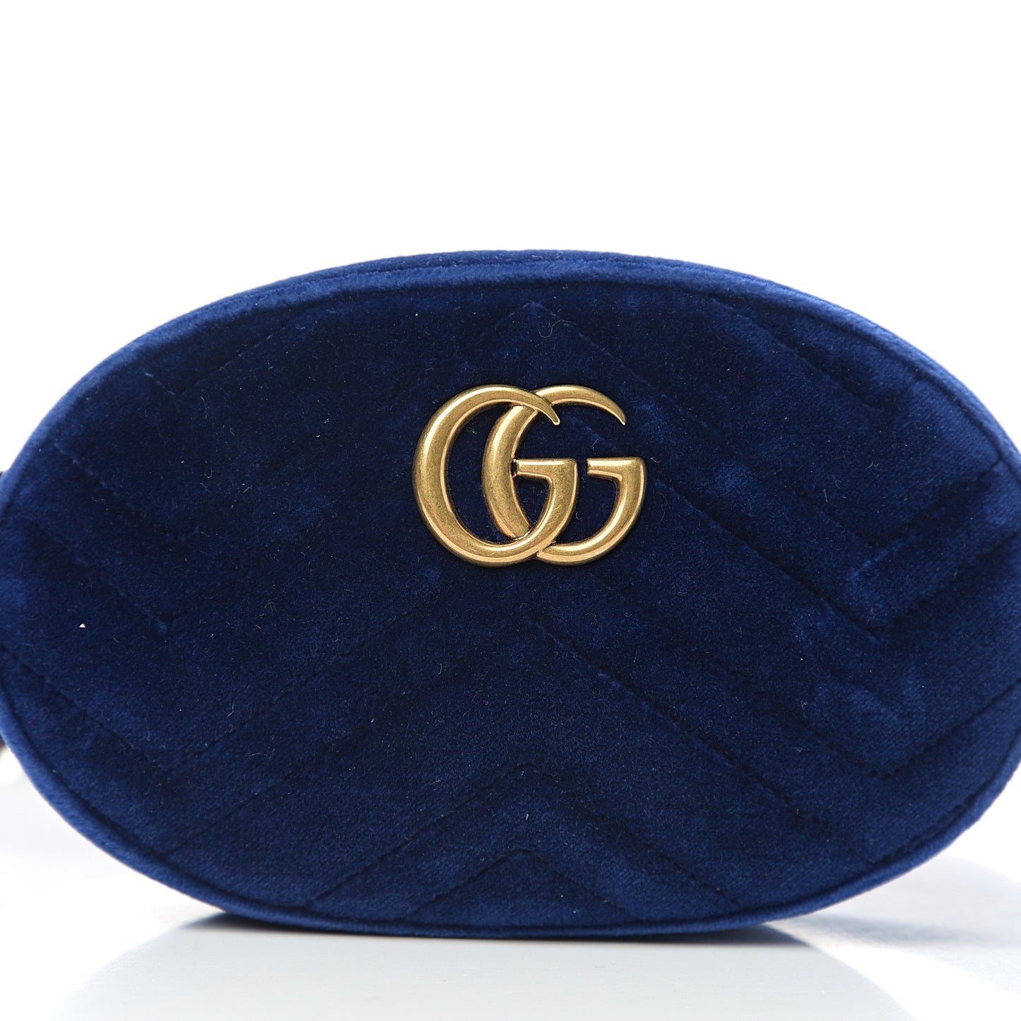 Velvet Matelasse GG Marmont Belt Bag 85 34 Cobalt Blue