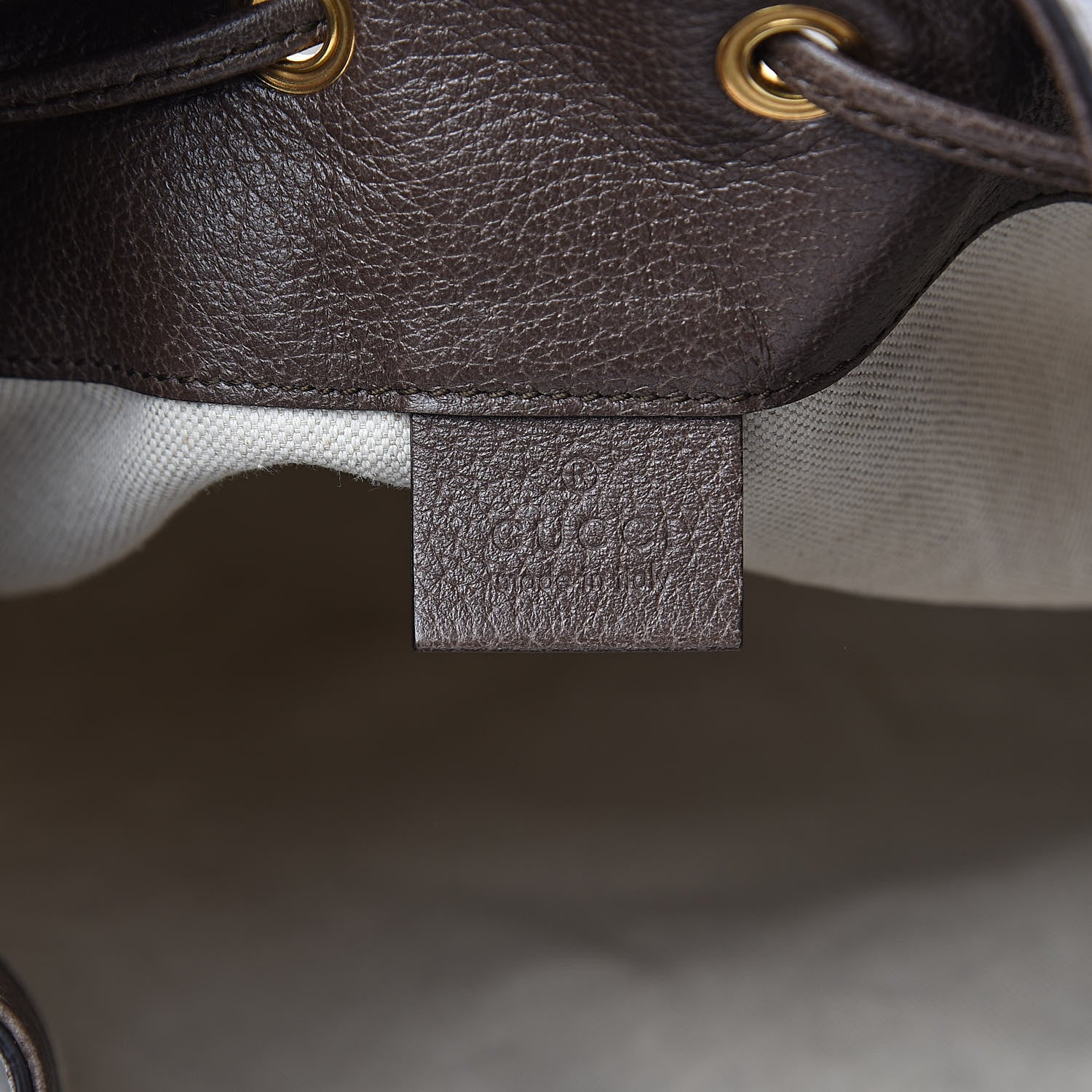 Gucci GG Supreme Monogram Web Ophidia Bucket Bag Brown 8 of 10