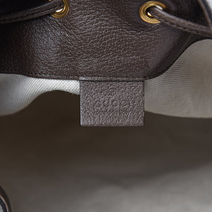 Gucci GG Supreme Monogram Web Ophidia Bucket Bag Brown 8 of 10