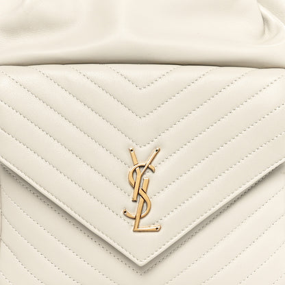 Saint Laurent Lambskin Matelasse Monogram Joe Backpack Cream 8 of 10