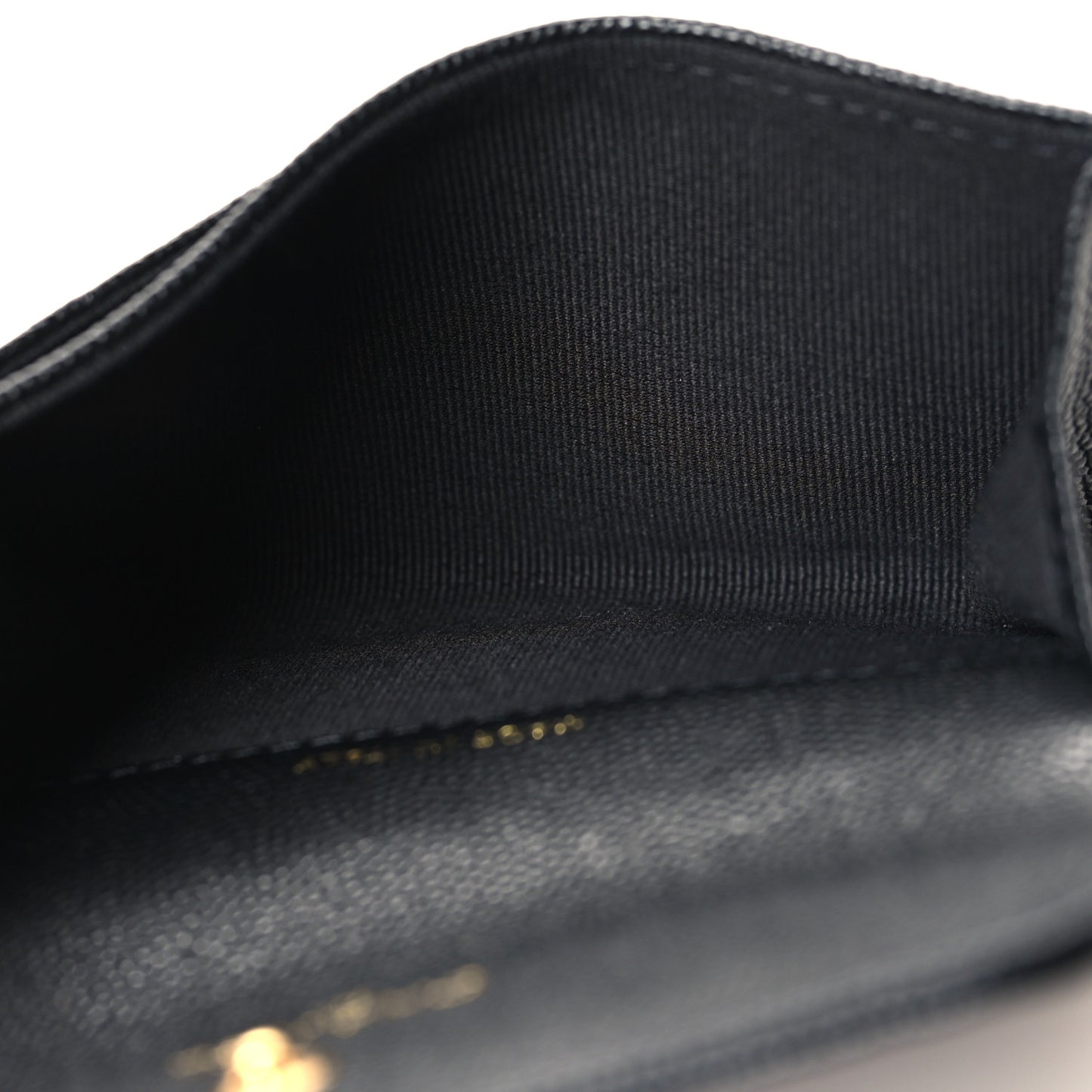 Caviar Quilted Boy Flap Card Holder Black