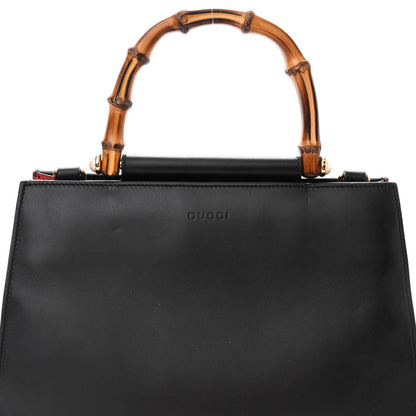 Gucci Nappa Bamboo Web Small Nymphaea Top Handle Bag Black 6 of 11