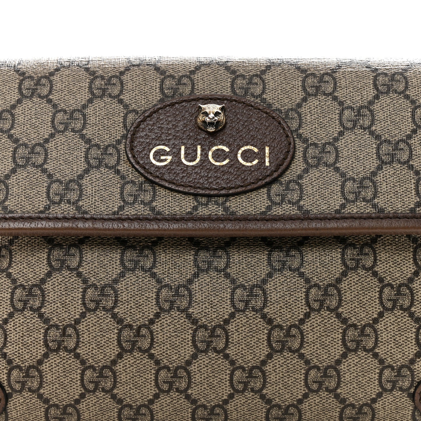 GG Supreme Monogram Neo Vintage Web Belt Bag Brown