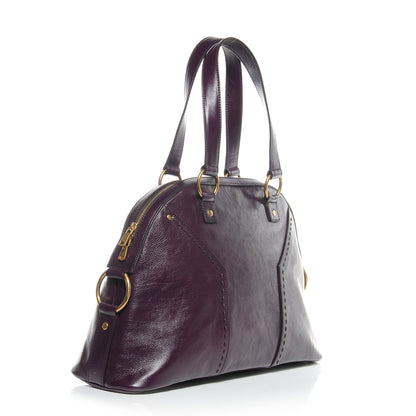 Saint Laurent Leather Large Muse Purple 3 of 7