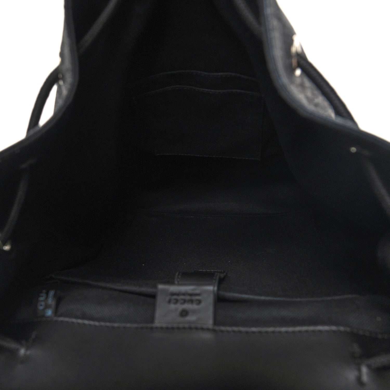 Gucci Soft GG Supreme Monogram Calfskin Web Double Buckle Backpack Black 5 of 10