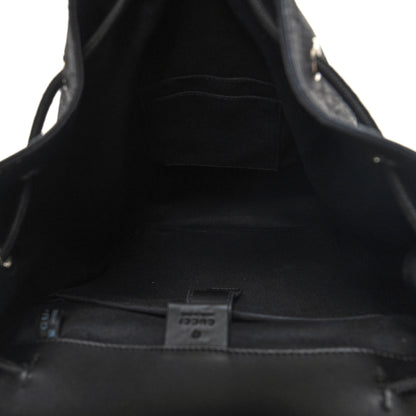 Gucci Soft GG Supreme Monogram Calfskin Web Double Buckle Backpack Black 5 of 10