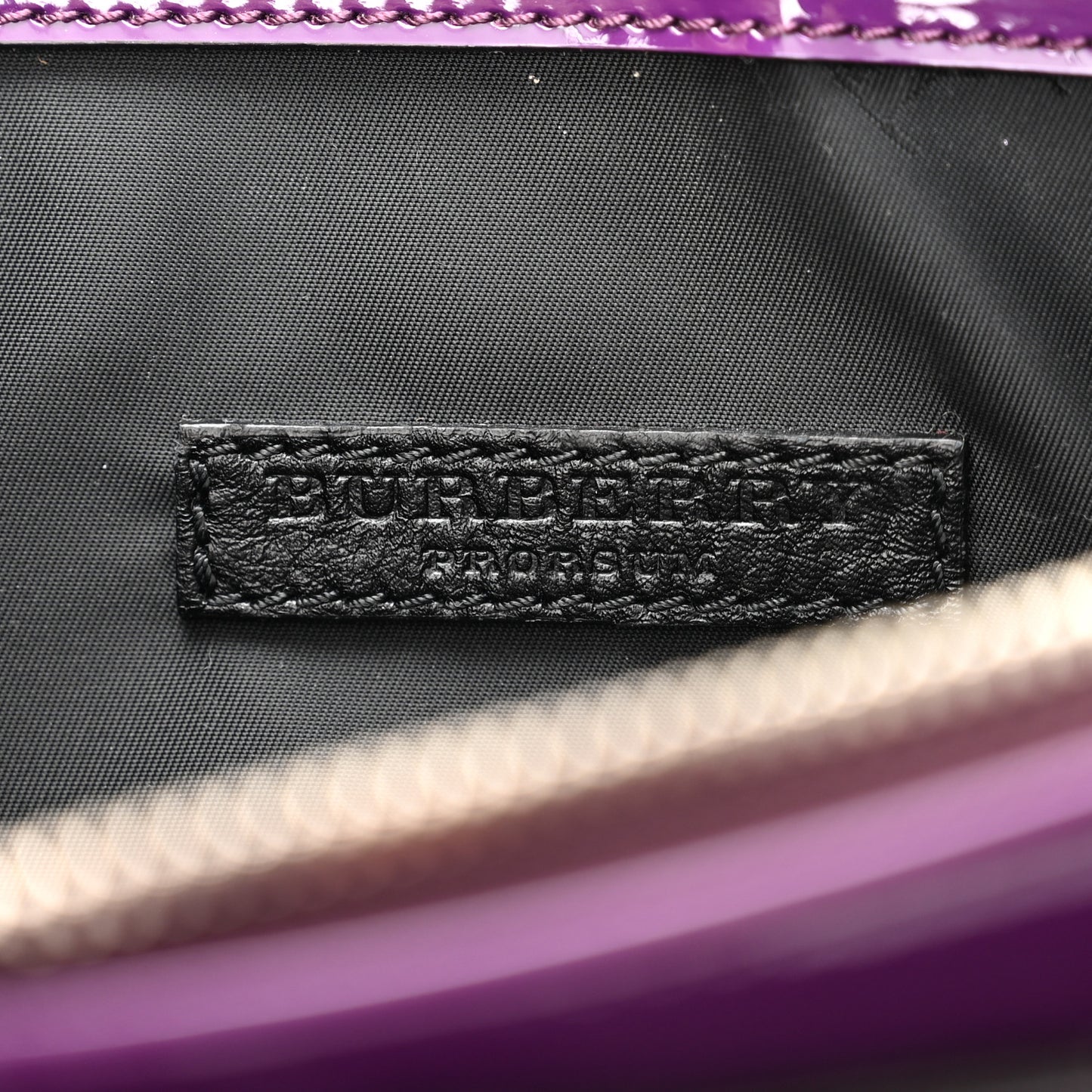 Patent Bridle Calfskin Parmoor Clutch Bag Purple