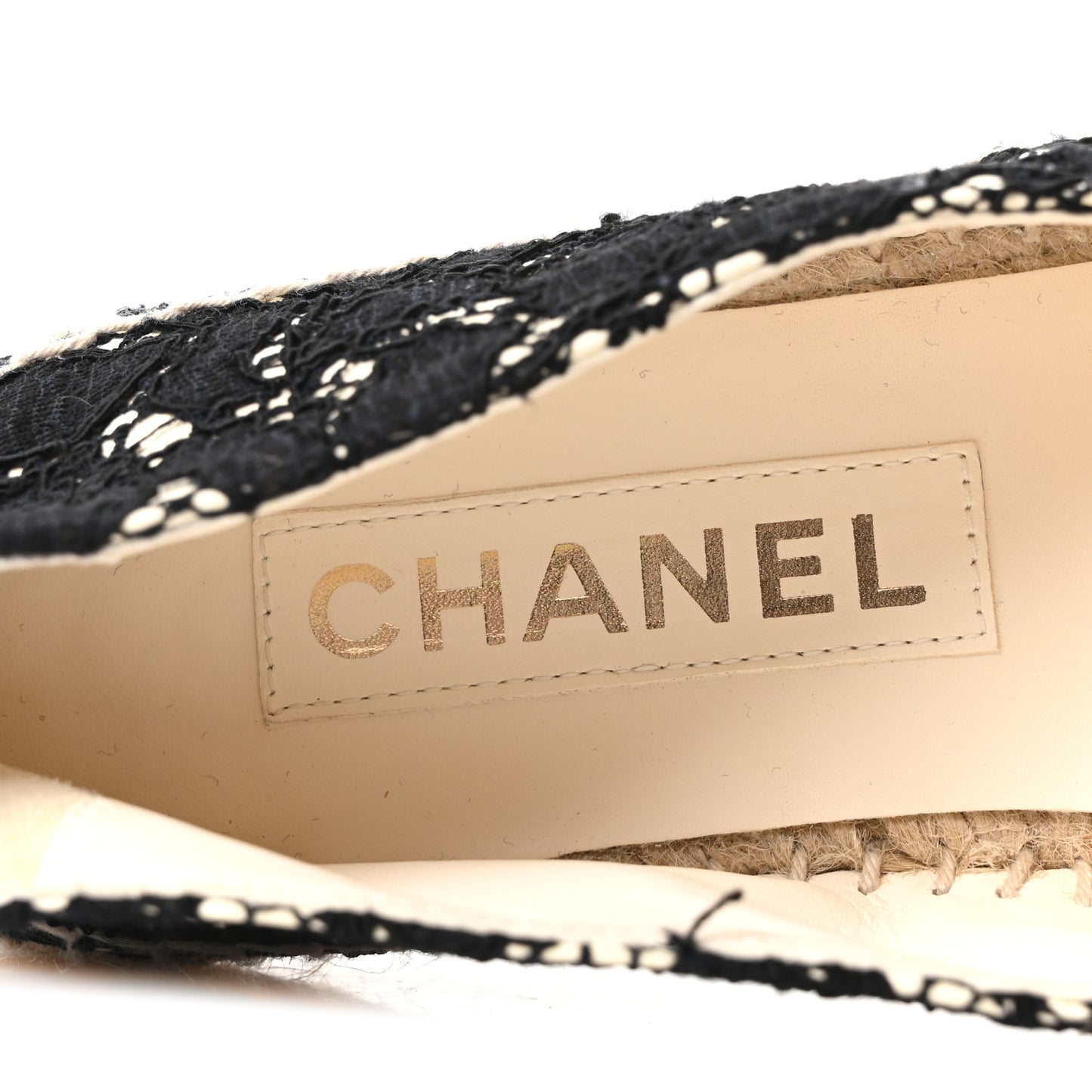 Lace CC Espadrilles 36 Black