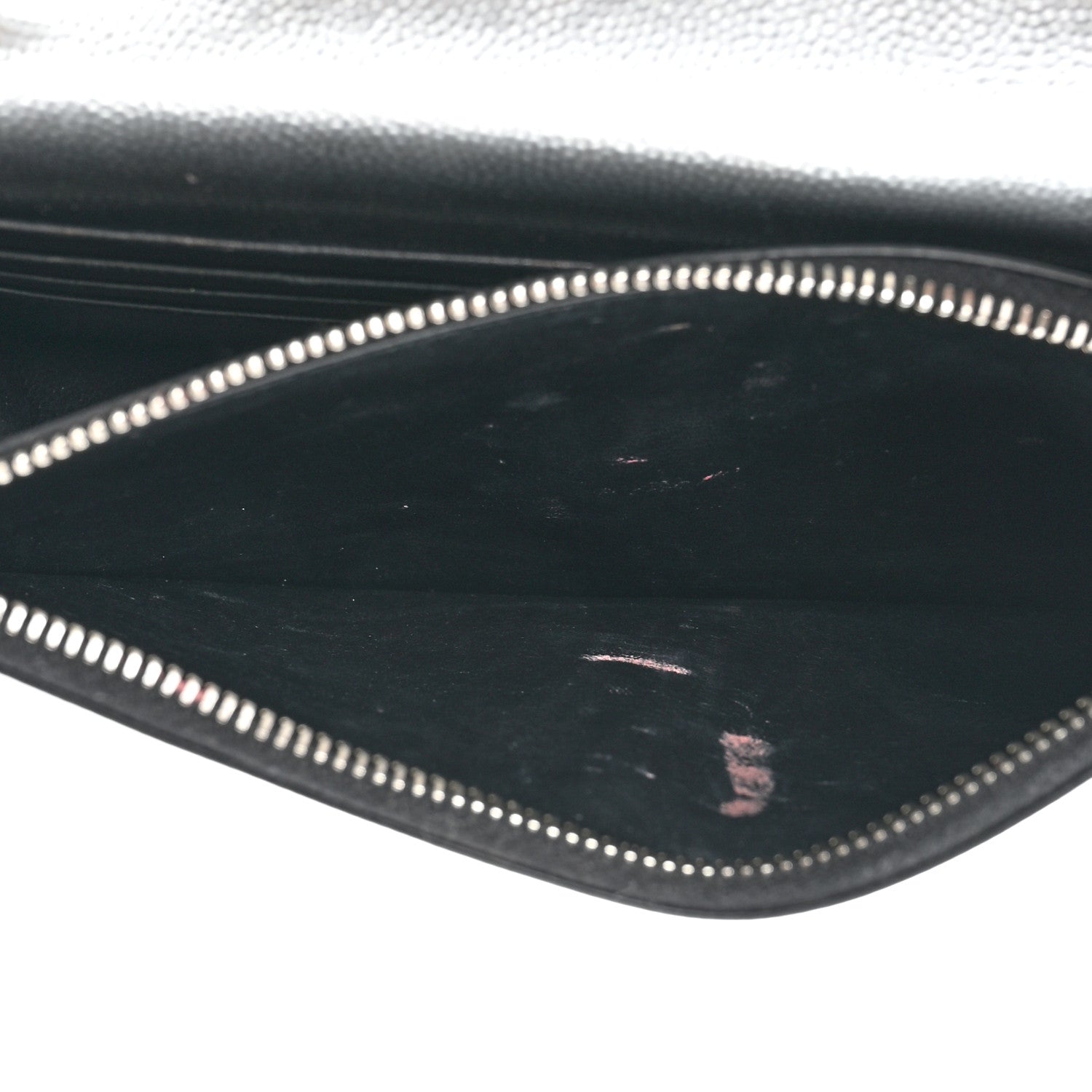 Saint Laurent Grain De Poudre Clasic Kate Monogram Tassel Chain Wallet Argento 5 of 19