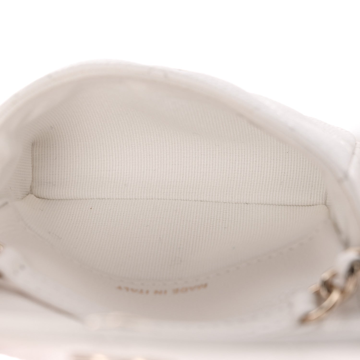Chanel Caviar Quilted Belt Bag With Charms On Chain White 5 of 11