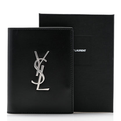 Saint Laurent Smooth Calfskin Cassandre Credit Card Wallet Black 11 of 11