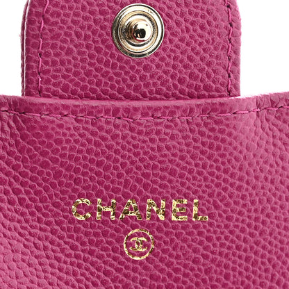 Chanel Caviar Quilted Flap Card Holder Wallet Purple 6 of 7