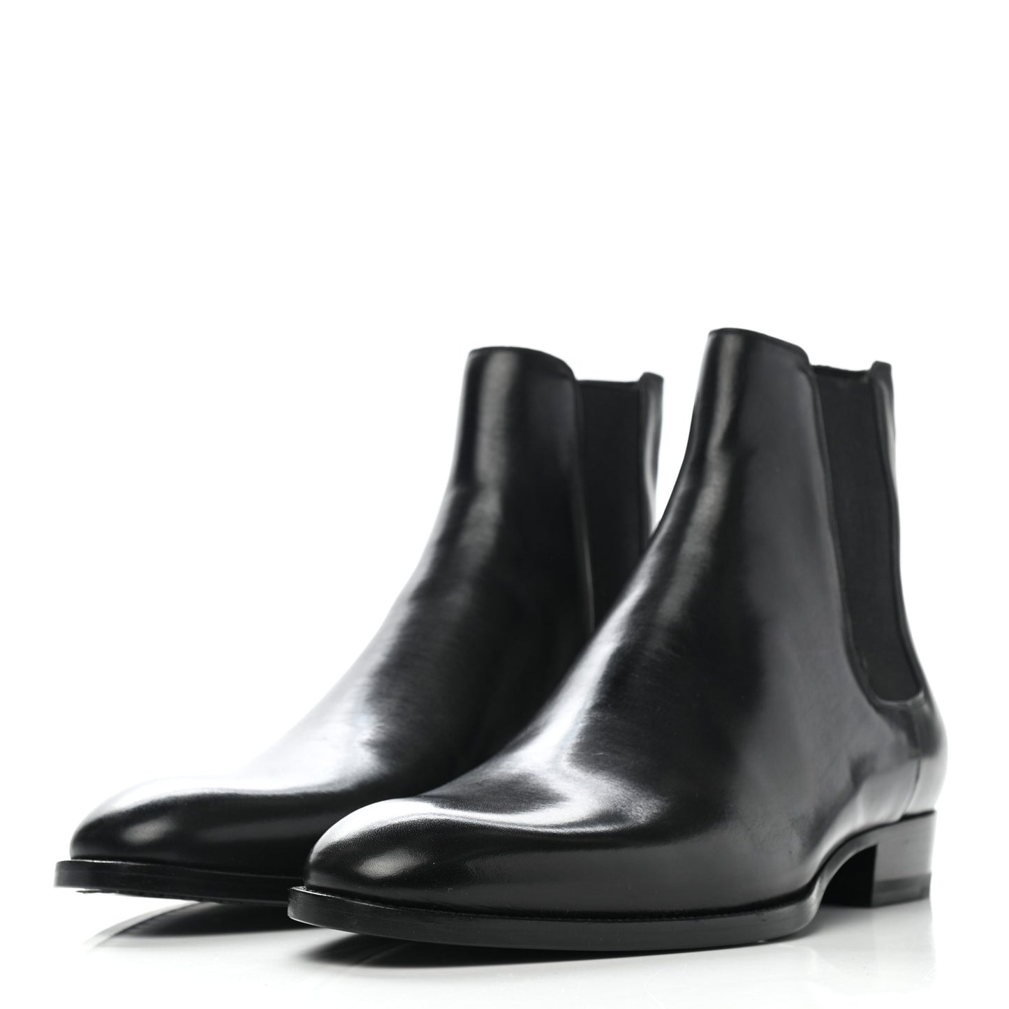 Calfskin Mens Wyatt Chelsea Boots 40.5 Black