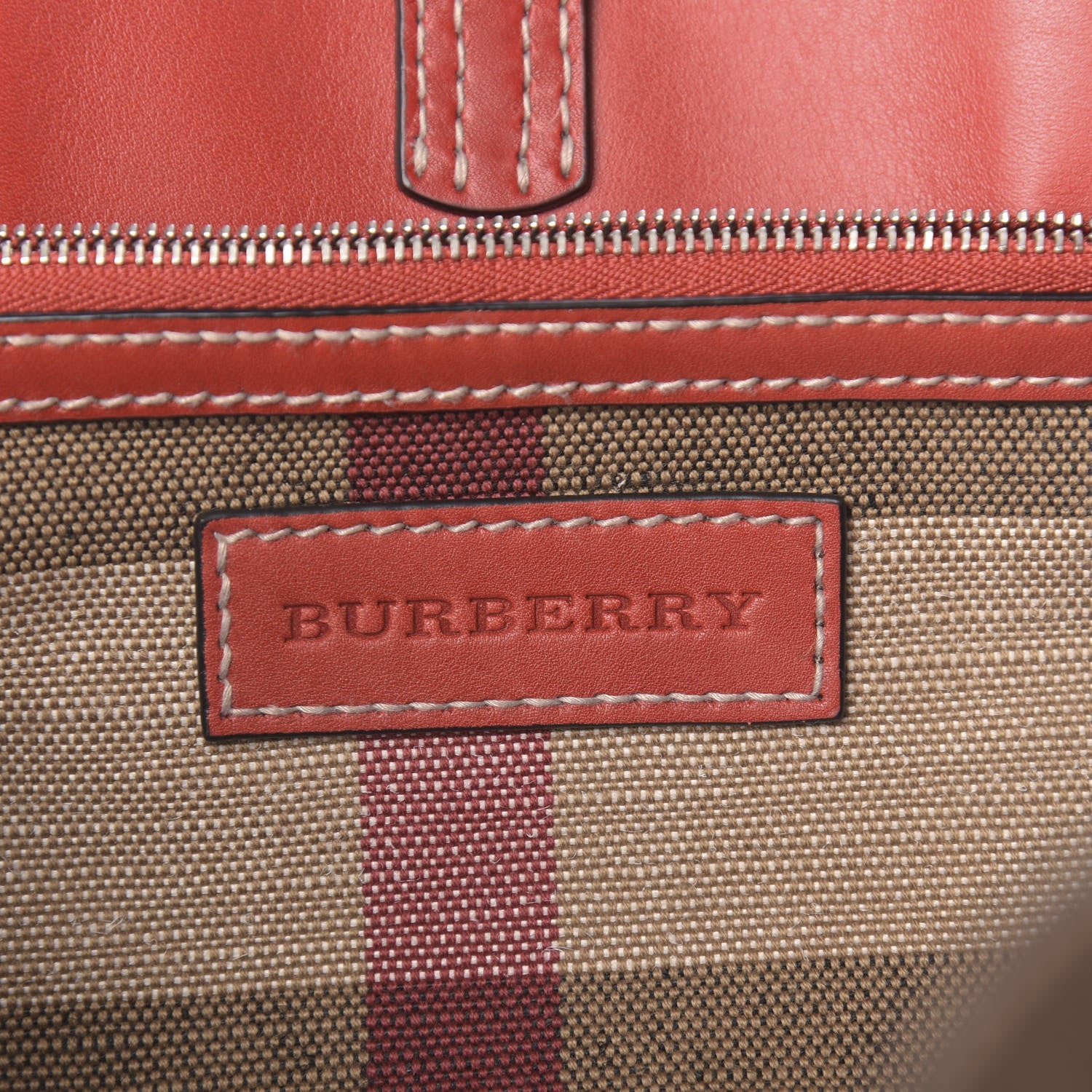 Burberry Canvas Mega Check Medium Maidstone Cadmium Red 6 of 11