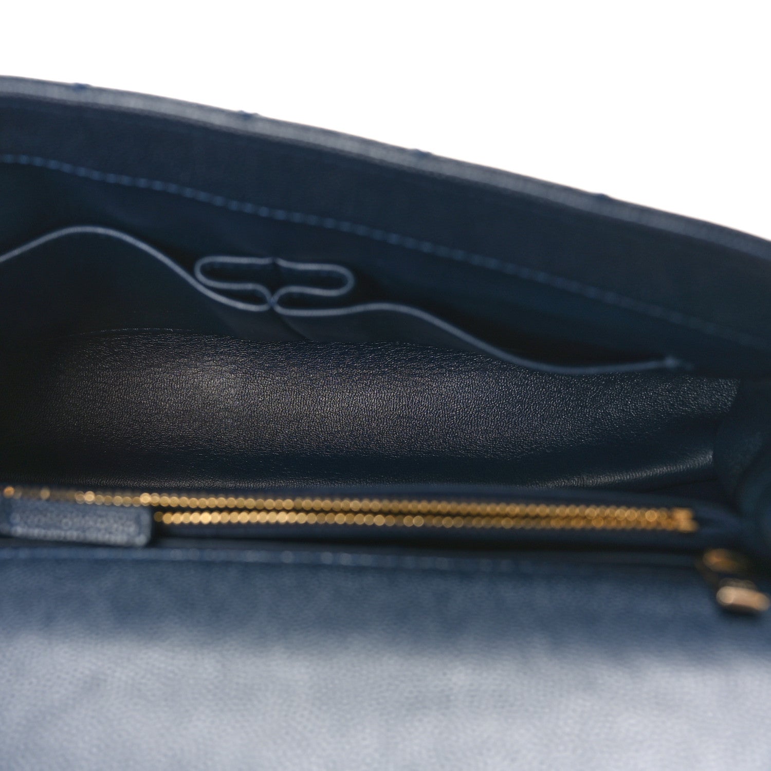 Chanel Caviar Lizard Embossed Quilted Small Coco Handle Flap Navy Blue 5 of 9