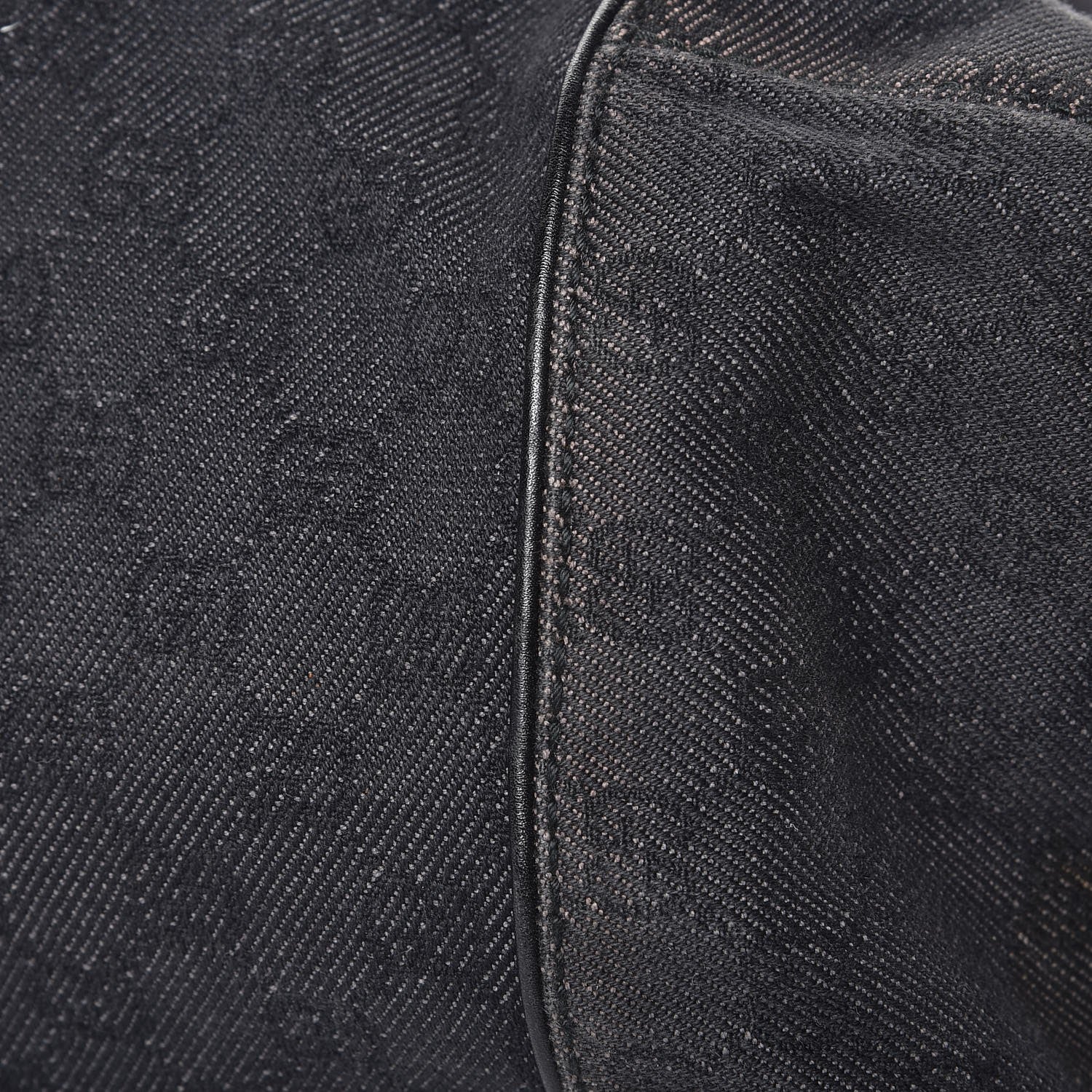 Gucci Denim Monogram Hobo Black 16 of 25