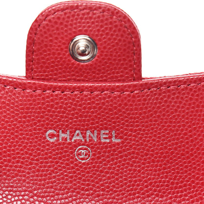 Chanel Caviar Quilted Flap Card Holder Red 7 of 9