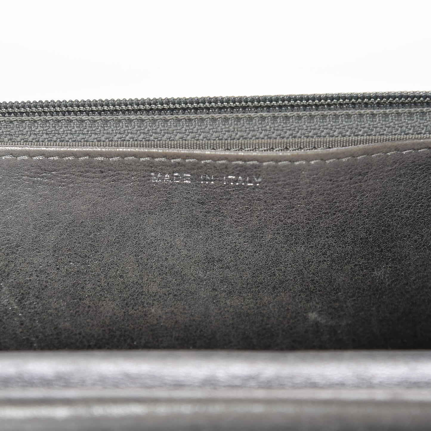 Metallic Calfskin Quilted Boy Wallet On Chain WOC Silver