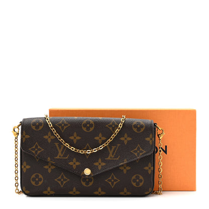 Louis Vuitton Monogram Pochette Felicie Chain Wallet Fuchsia 17 of 17