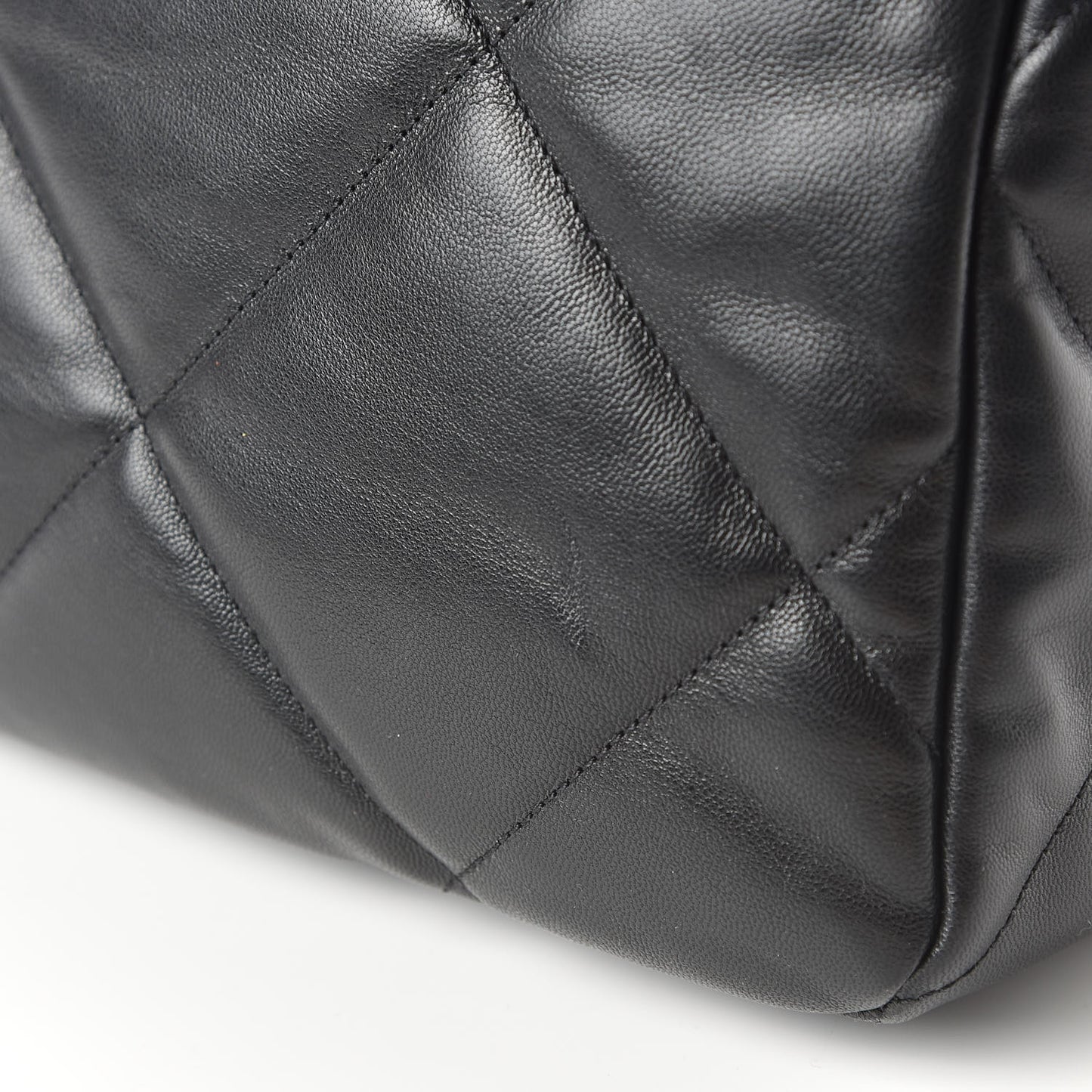 Goatskin Quilted Maxi 19 Flap Black
