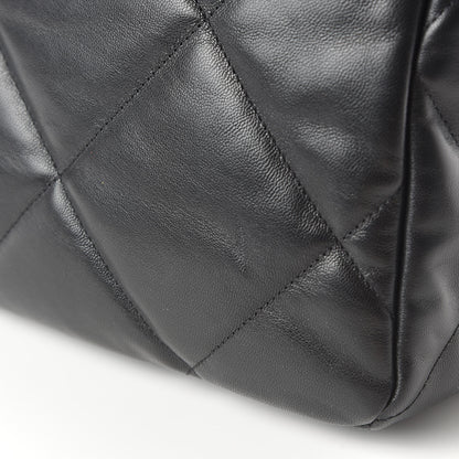 Chanel Goatskin Quilted Maxi 19 Flap Black 11 of 12