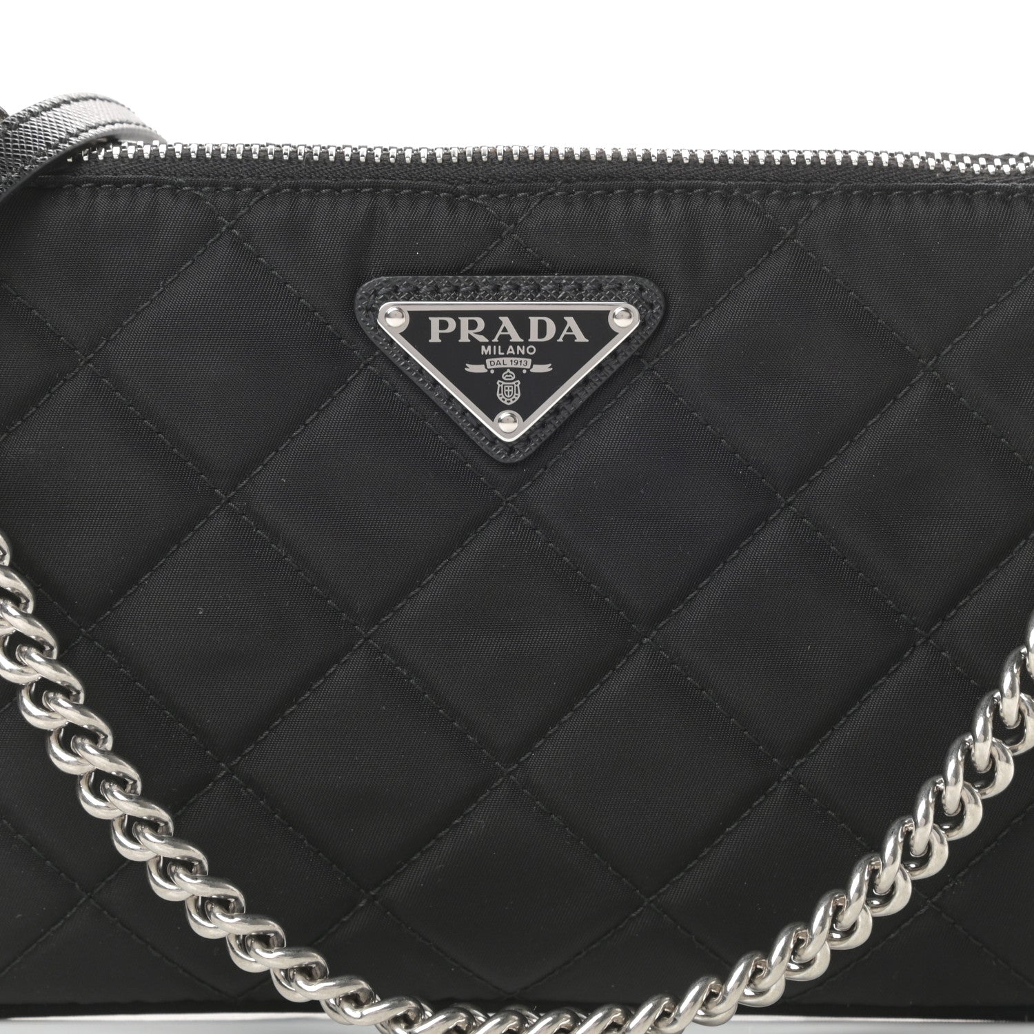 Prada Nylon Tessuto Impuntu Quilted Crossbody Bag Black 9 of 11