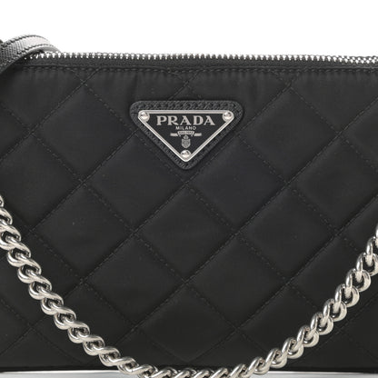 Prada Nylon Tessuto Impuntu Quilted Crossbody Bag Black 9 of 11