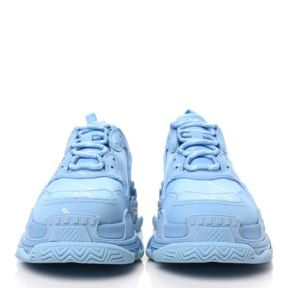 Balenciaga Technical Fabric Mesh Allover Logo Mens Triple S Sneakers 40 Light Bleu White 2 of 7
